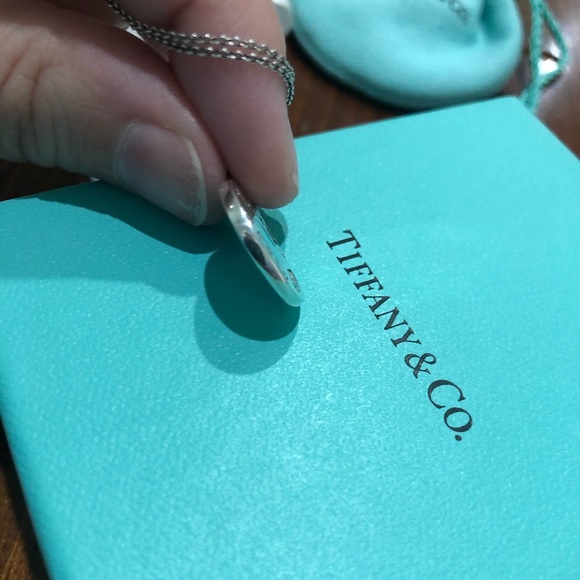 Tiffany & Co. Blue Enamel Round Pendant Necklace - Picture 14 of 16